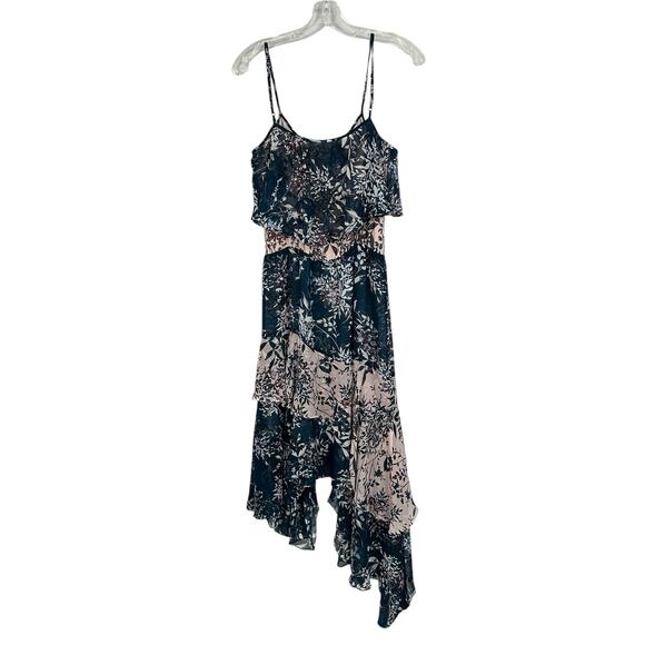 NWT Parker Reuben Combo Asymmetric Hem Midi Dress in Nautic Privett Small - Picture 9 of 9